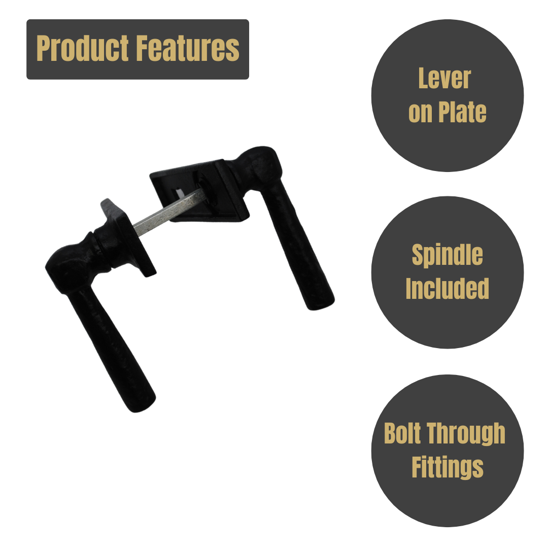 DUROSIL Canterbury Lever Lock on Black Antique for Internal Doors