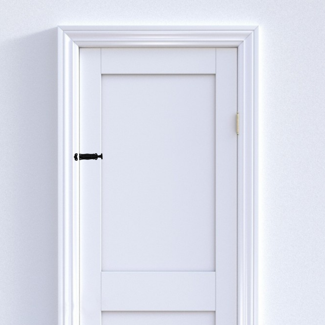 DUROSIL Door Bolt Scroll Style 100mm on Black Antique