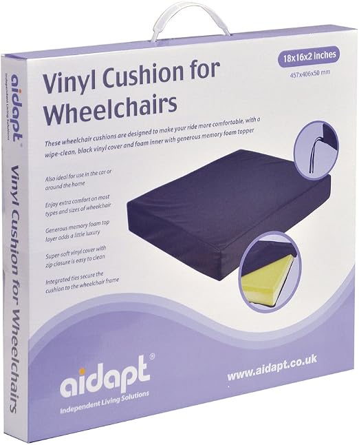 Memory Foam Vinyl Wheelchair Cushion - VA123SA