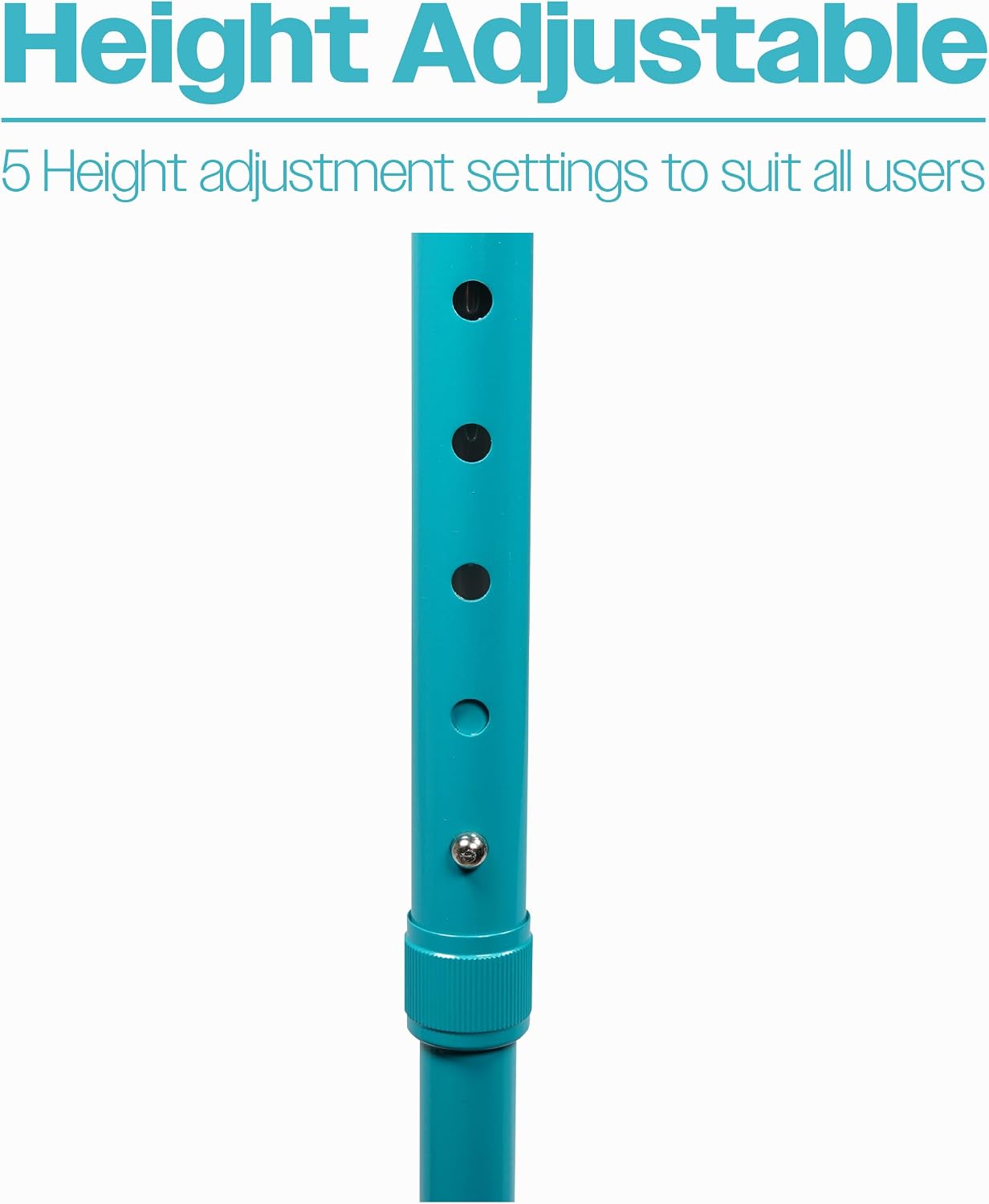 Folding Adjustable Walking Stick With Ergonomic Handle Teal - VP155EF