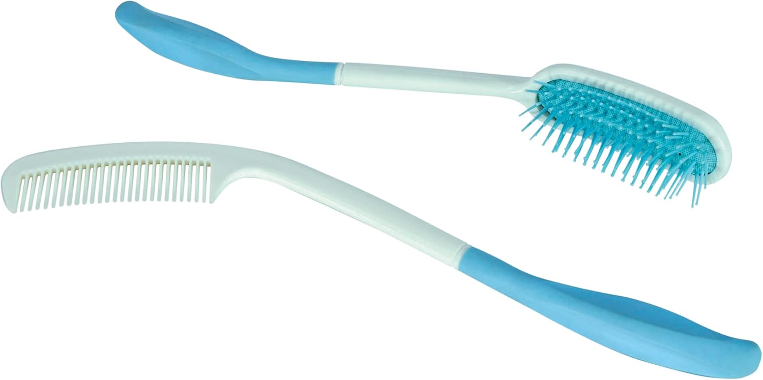 Aidapt Long Reach 380mm Handled Comb & Hair Brush Set - VM700