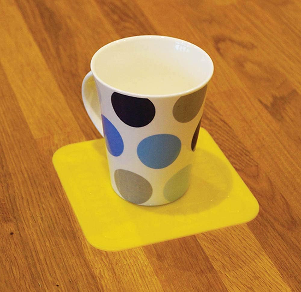 Aidapt Yellow Non-Slip Heatproof Extra Large Coaster Mat 14 x 14cm - VM990BY