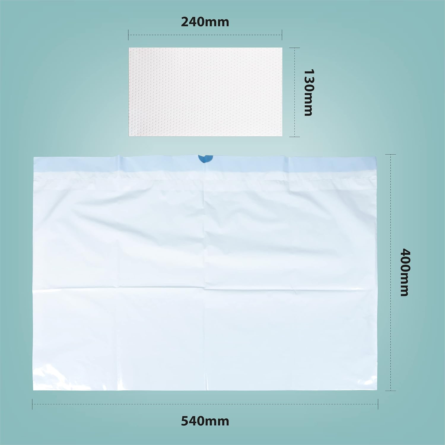 Commode Liners with Absorbent Pads Box of 50 - VS216CL