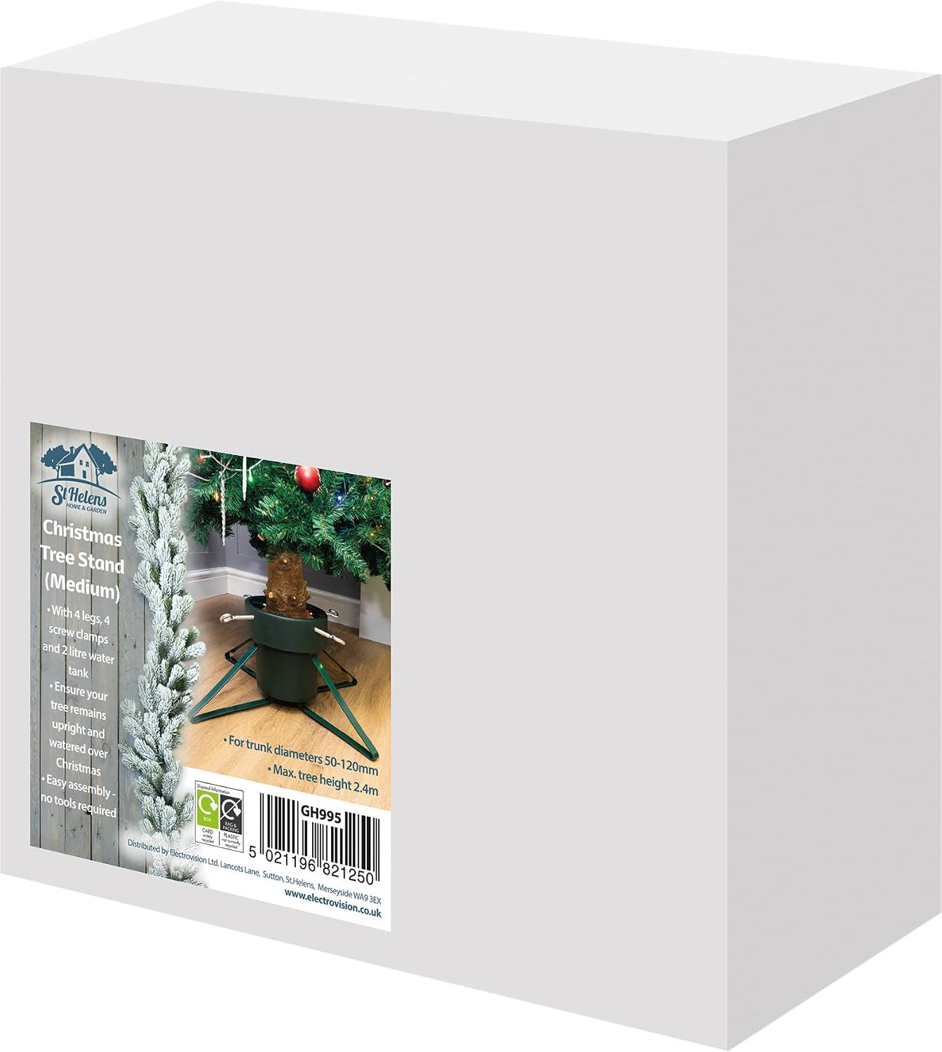 St Helens Home & Garden Christmas Tree Stand with Water Tank - GH995