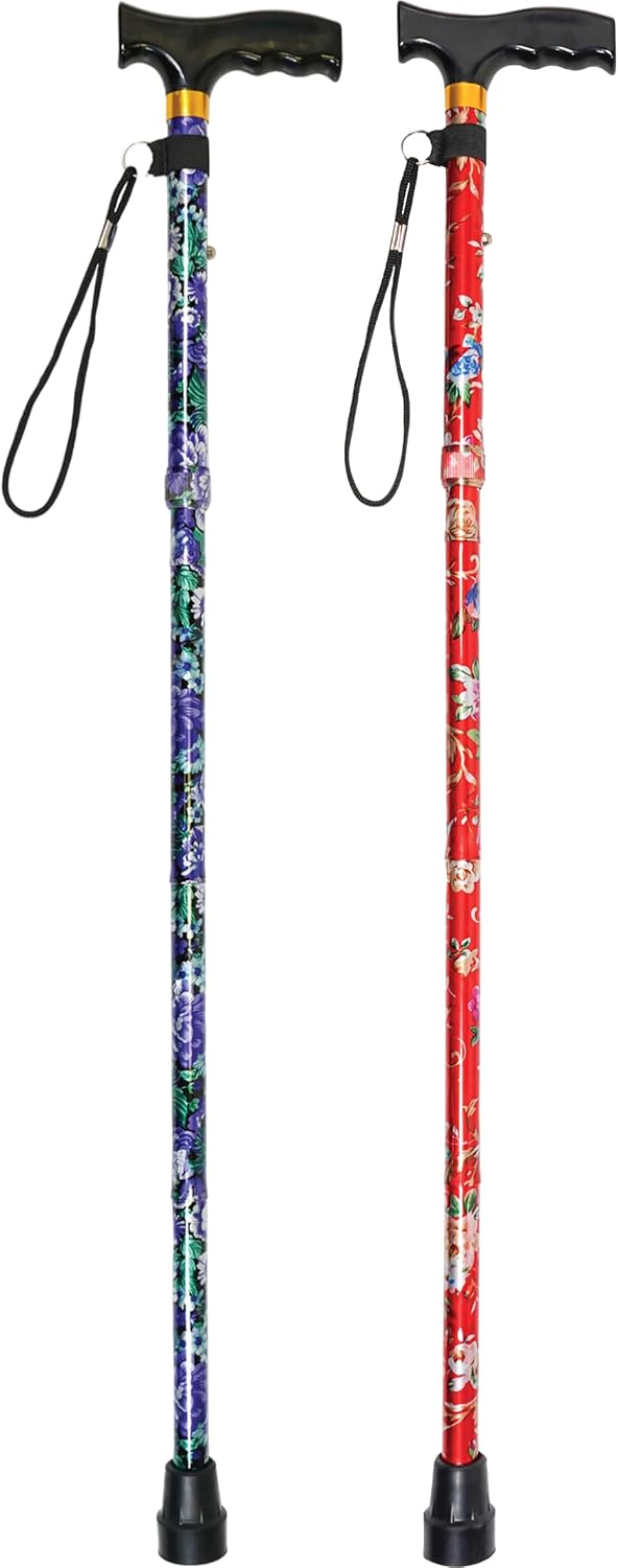 2 Pack Floral Folding Walking Sticks - VP155FG