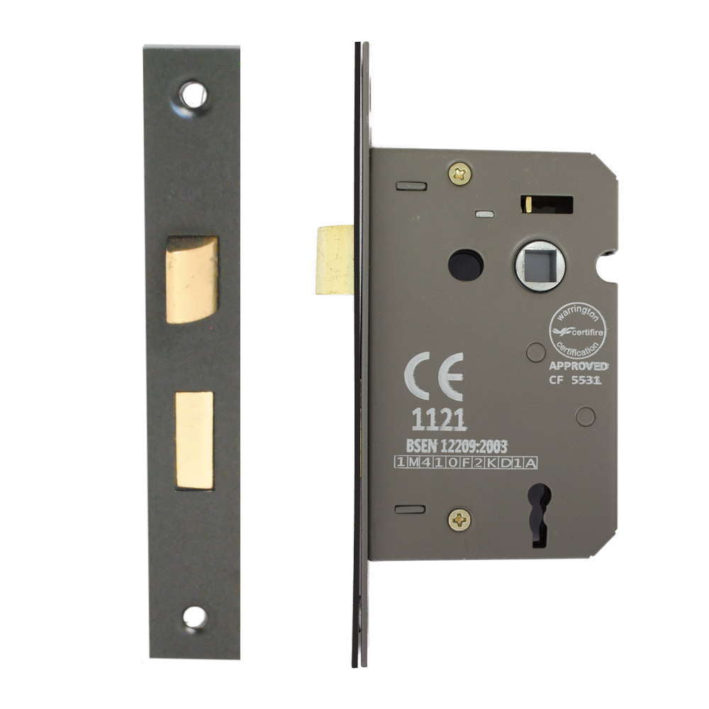 3 Lever Sashlock 63mm CE Rated Matt Black