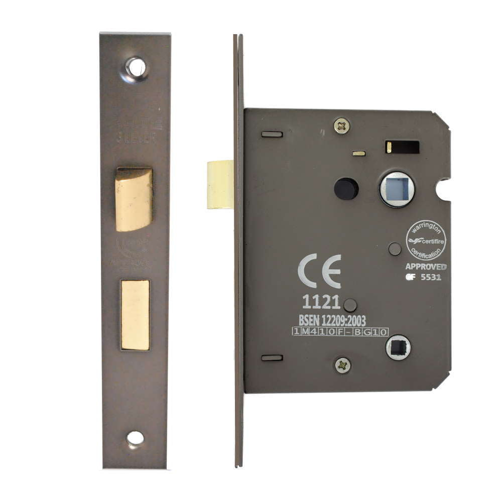 Bathroom Lock 75mm CE Rated Black Nickel