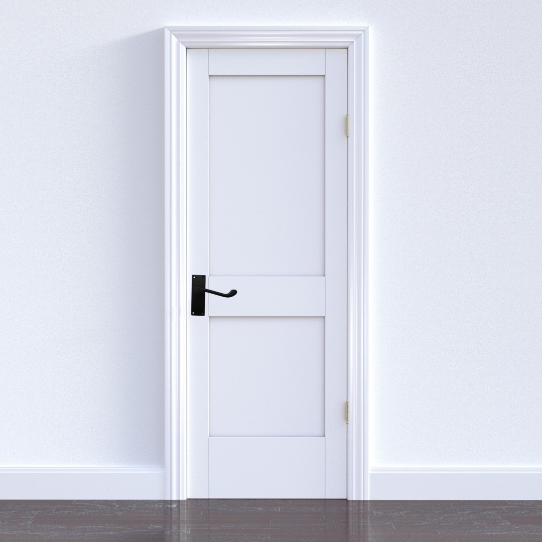 ONYX Design Victorian Scroll Lever Latch on Matt Black Door for Internal Doors