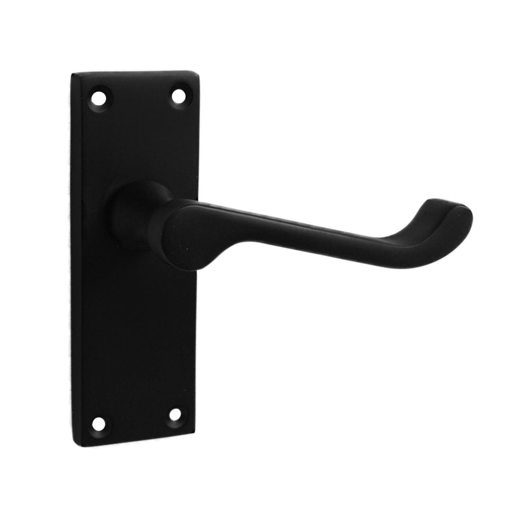 ONYX Design Victorian Scroll Lever Latch on Matt Black Door for Internal Doors