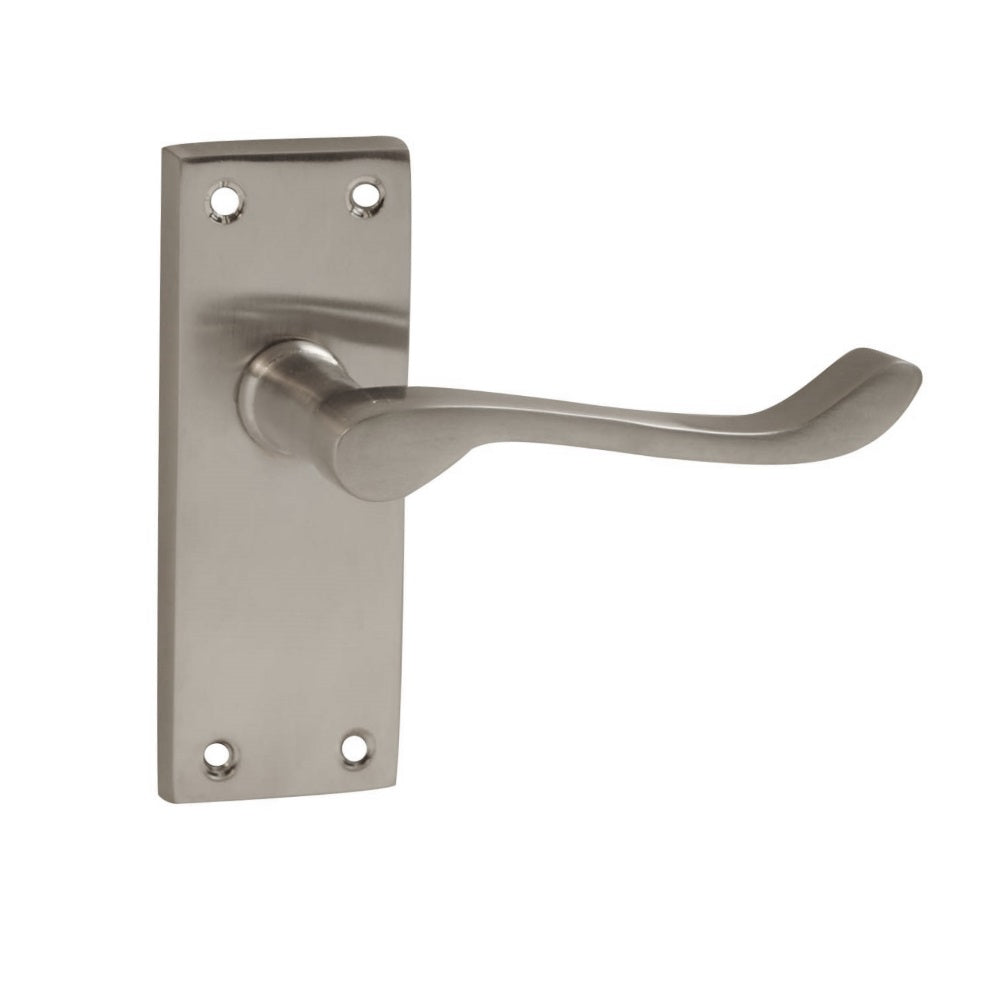 Victorian Premium Scroll Lever Satin Chrome