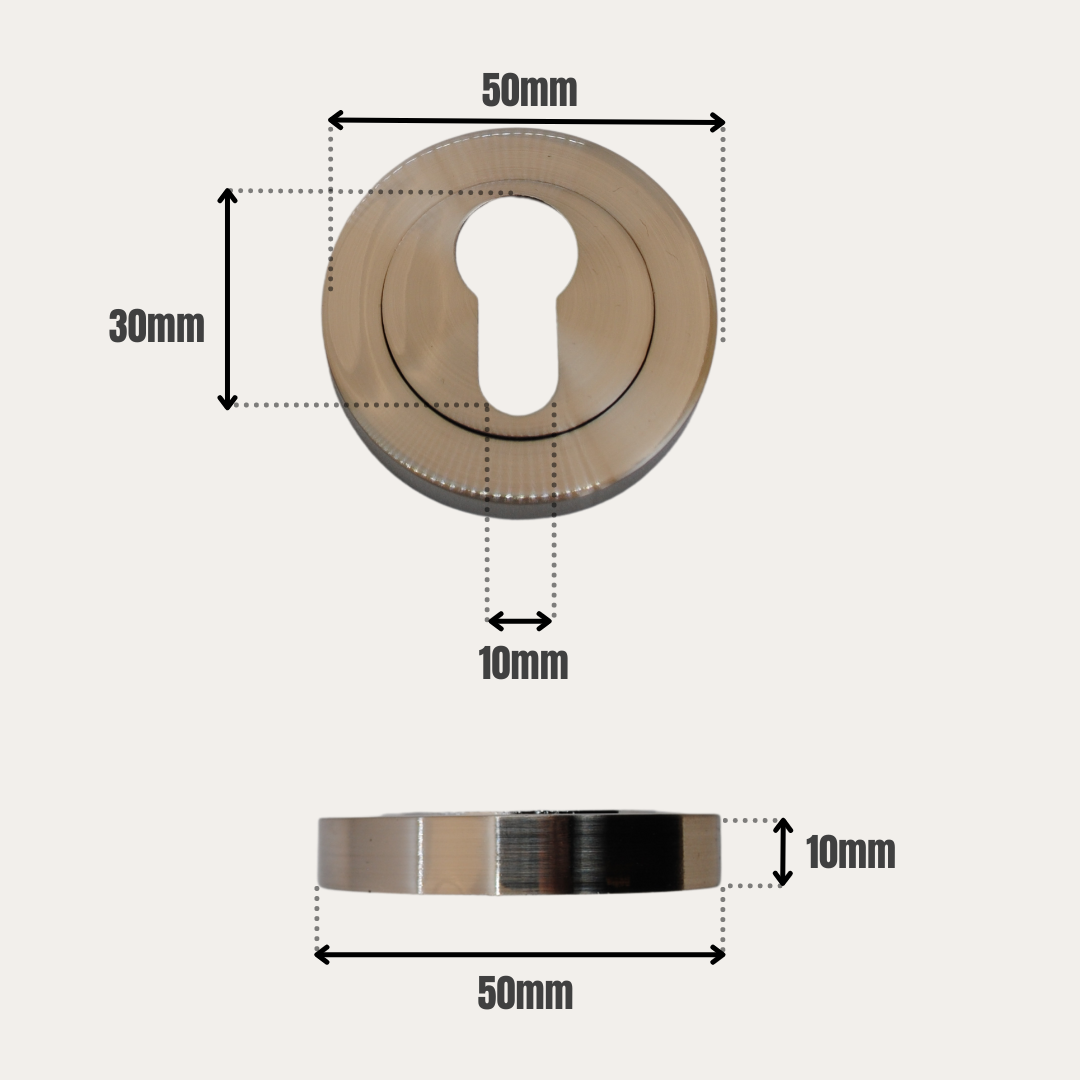 Euro Escutcheon Satin Nickel Plated