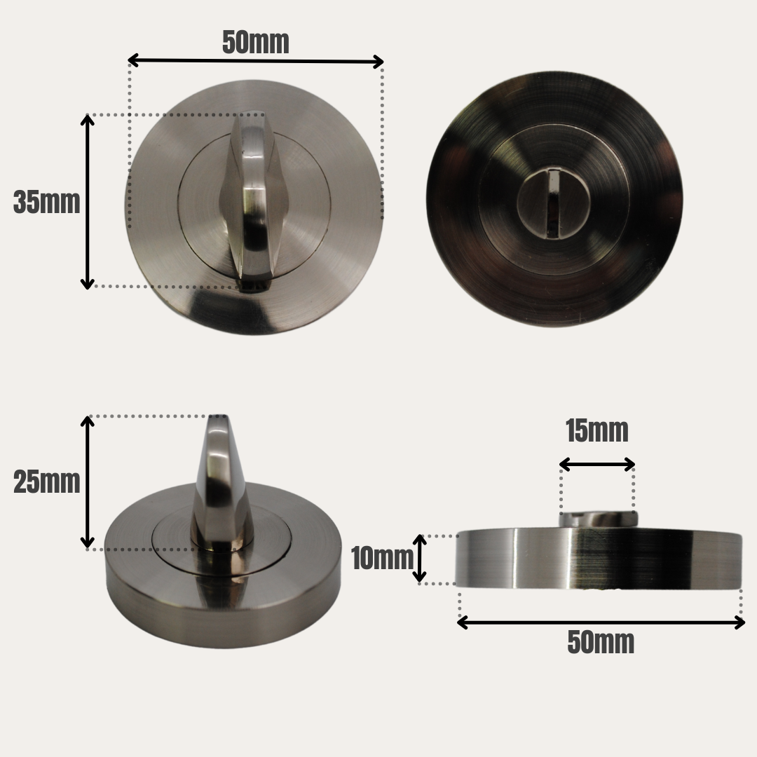 Bathroom Turn Escutcheon Satin Nickel