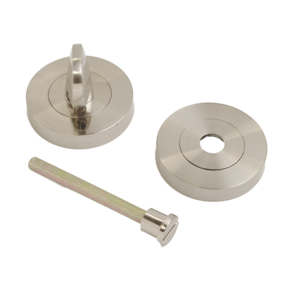 Bathroom Turn Escutcheon Satin Nickel