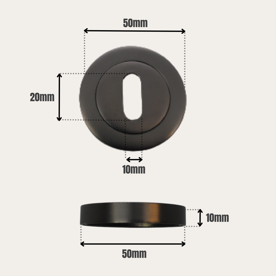 ONYX Design Keyhole Escutcheon on Gunmetal for Internal Doors