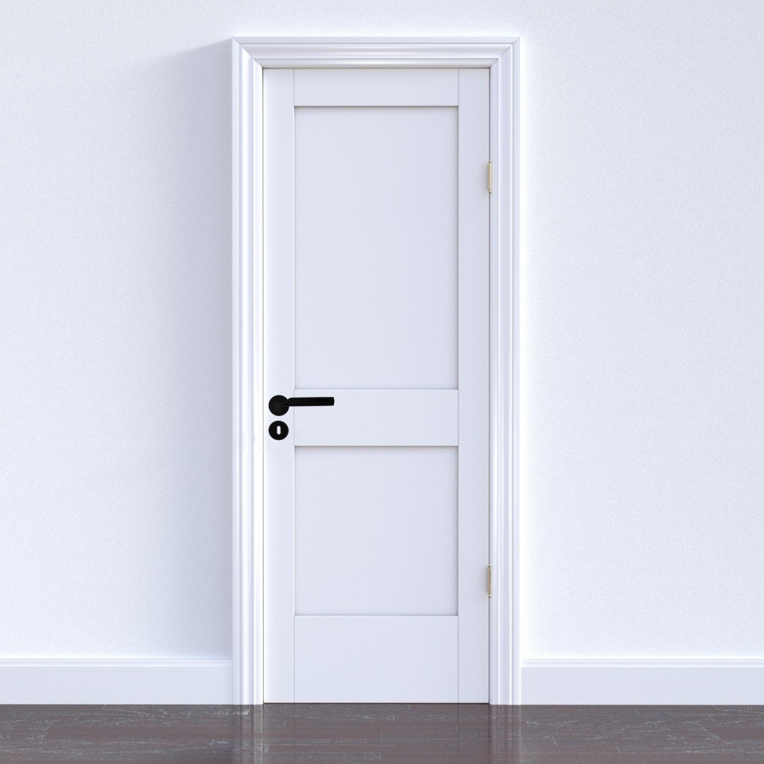 ONYX Design Keyhole Escutcheon on Matt Black for Internal Doors