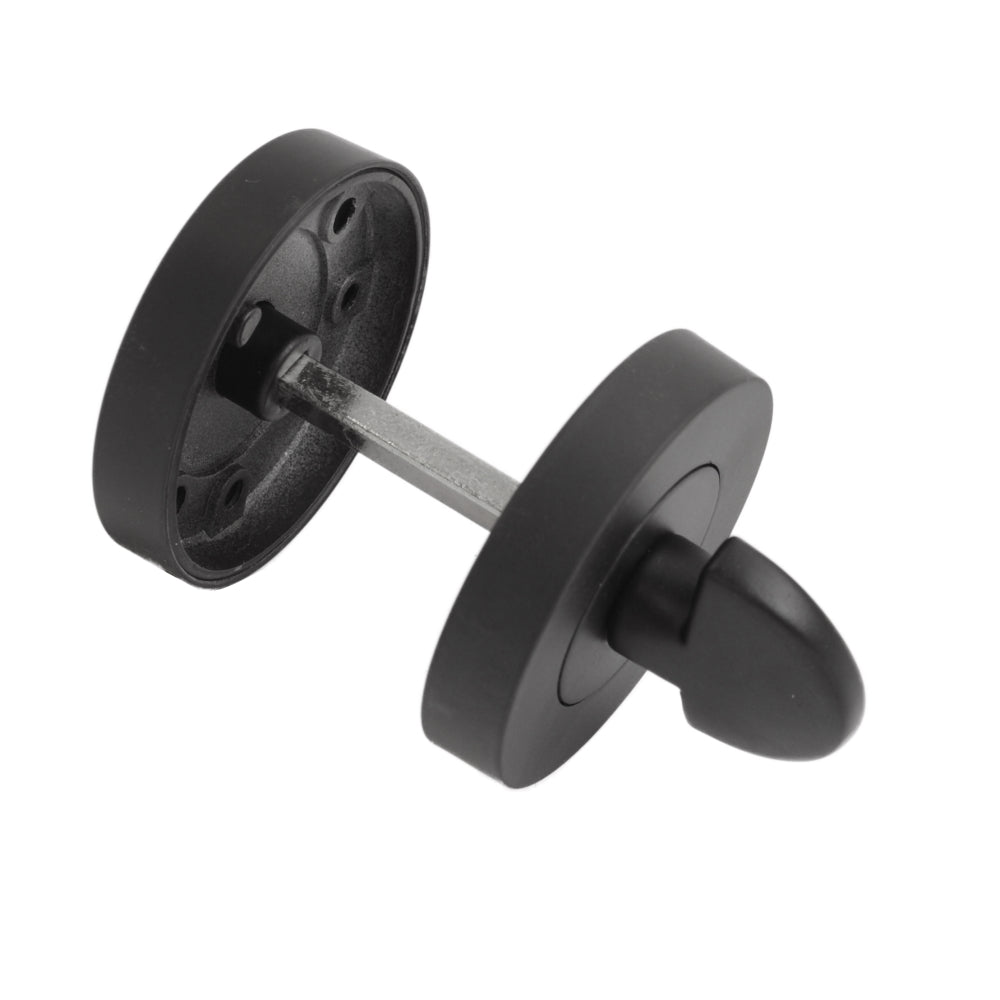 ONYX Design Keyhole Bathroom Turn Escutcheon on Matt Black for Internal Doors