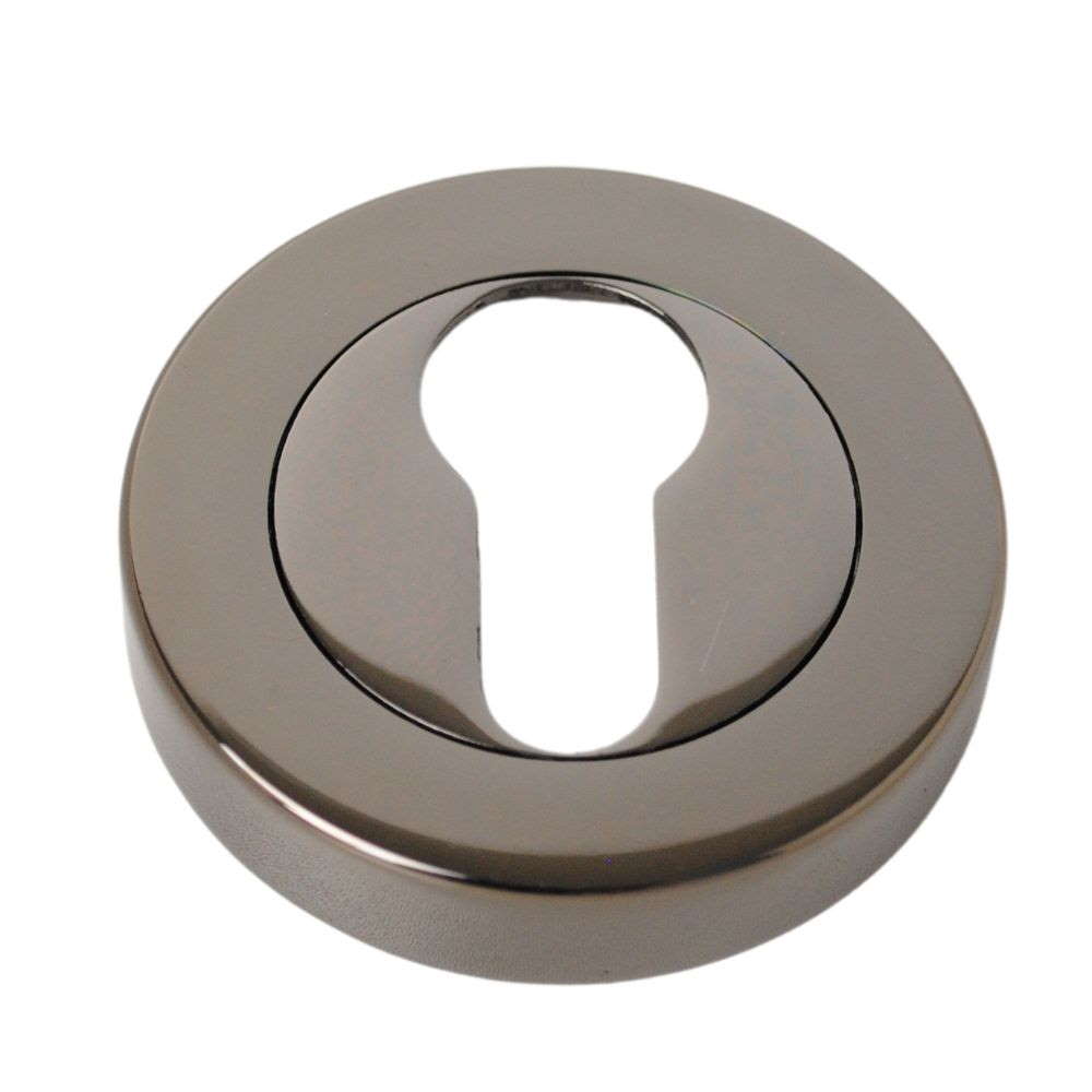 ONYX Design Keyhole Euro Escutcheon in Polished Black Nickel for Internal Doors