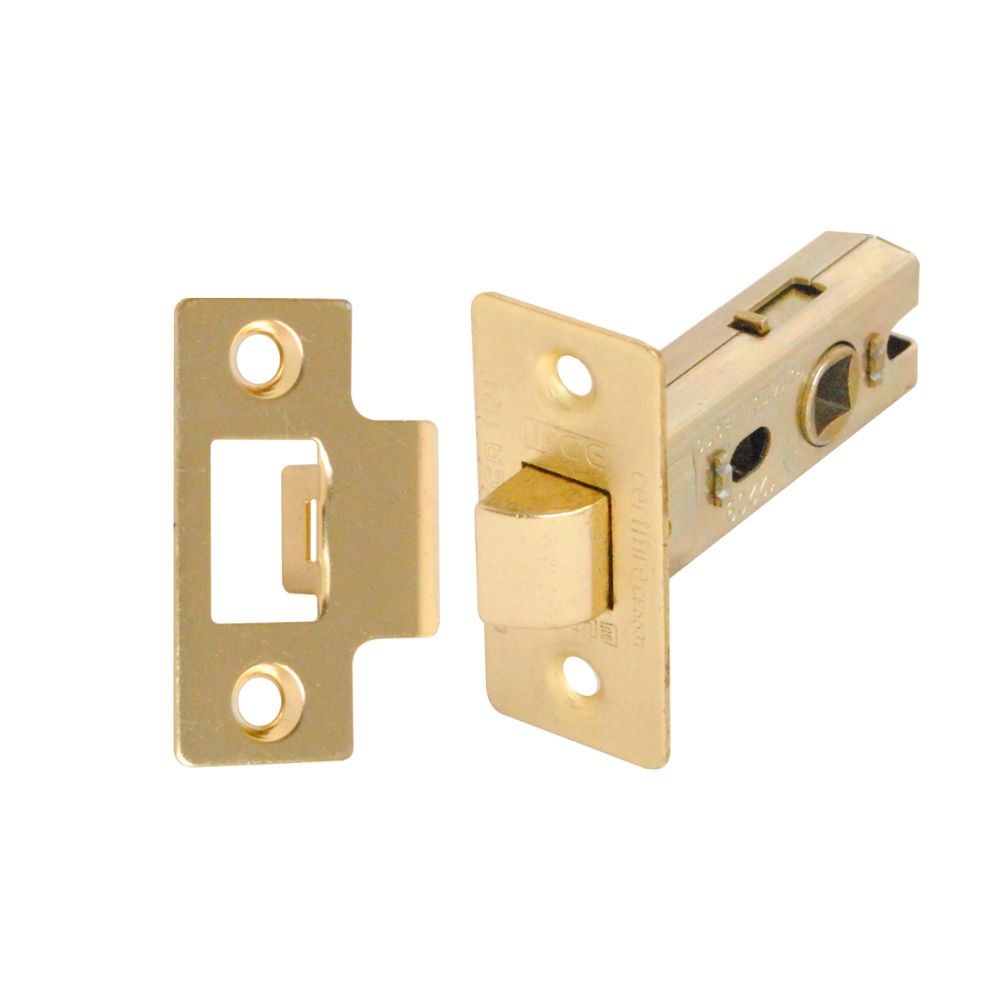 Tubular Latch (Bolt Through) CE Rated Electro Brass Plated