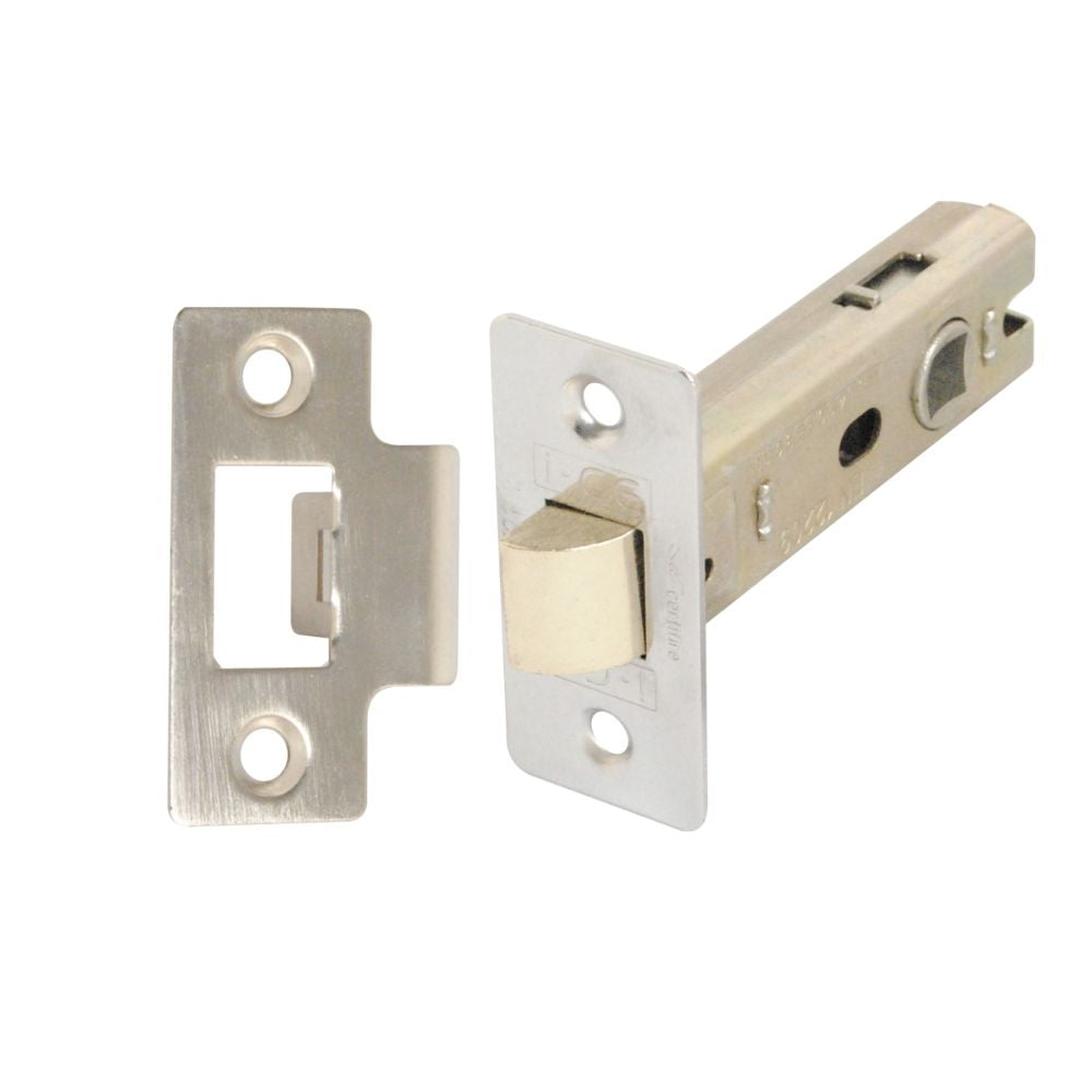 Tubular Latch (Bolt Through) CE Rated Satin Nickel Plated