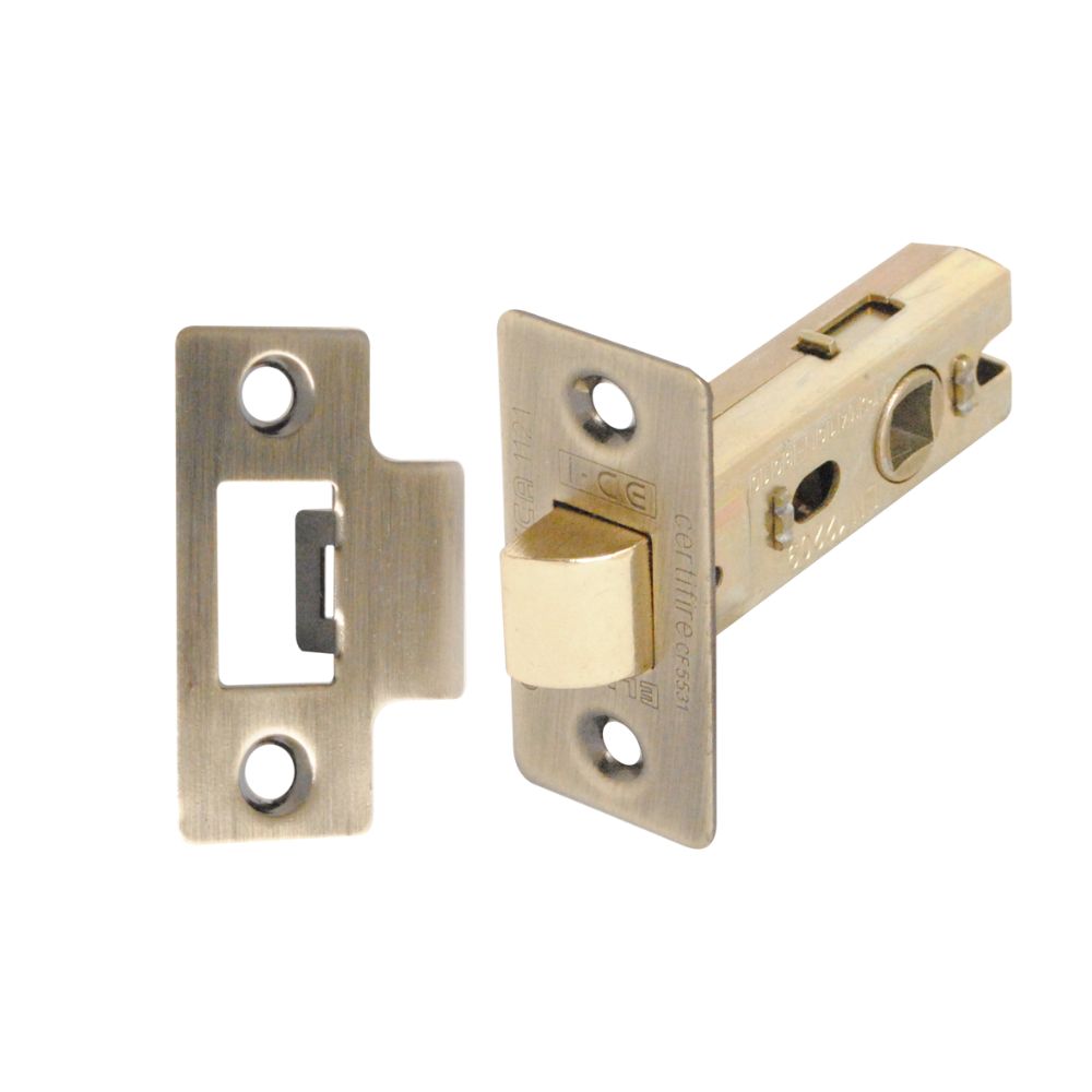 Tubular Latch (Bolt Through) CE Rated Antique Brass