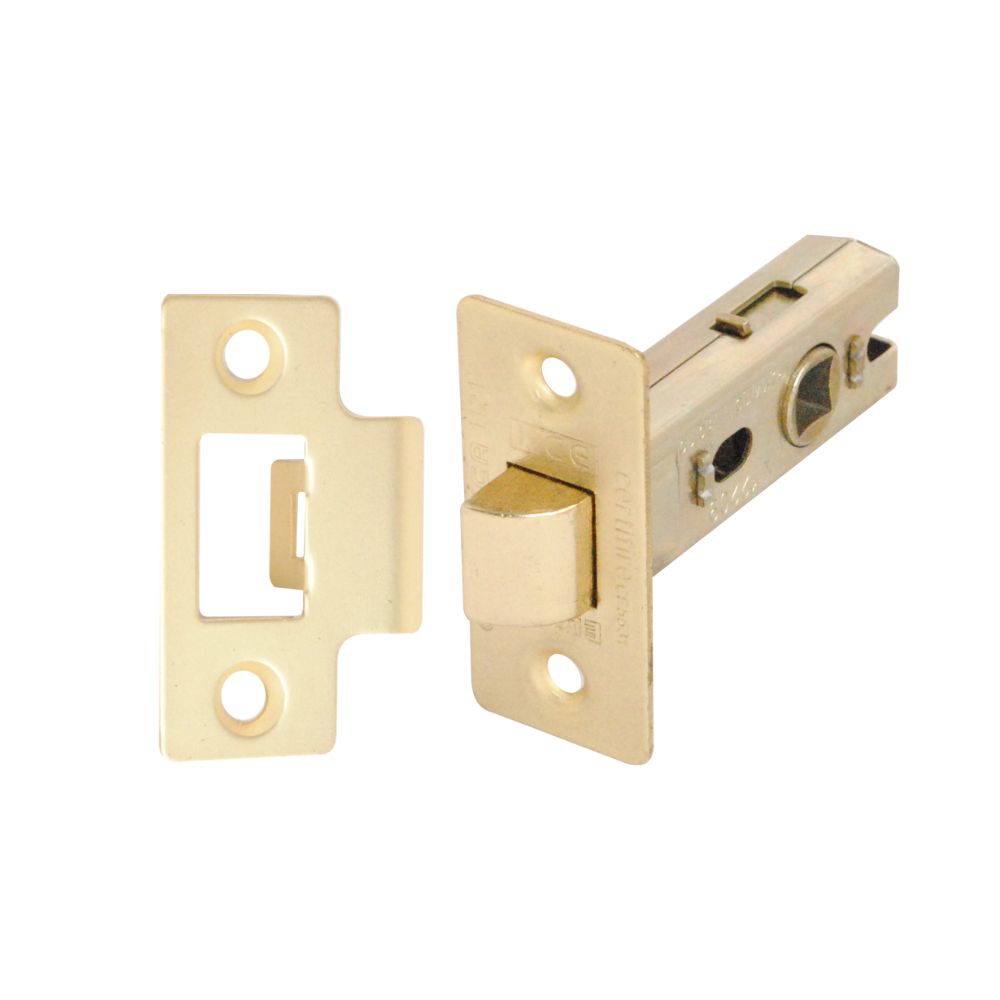 Tubular Latch (Bolt Through) CE Rated Satin Brass
