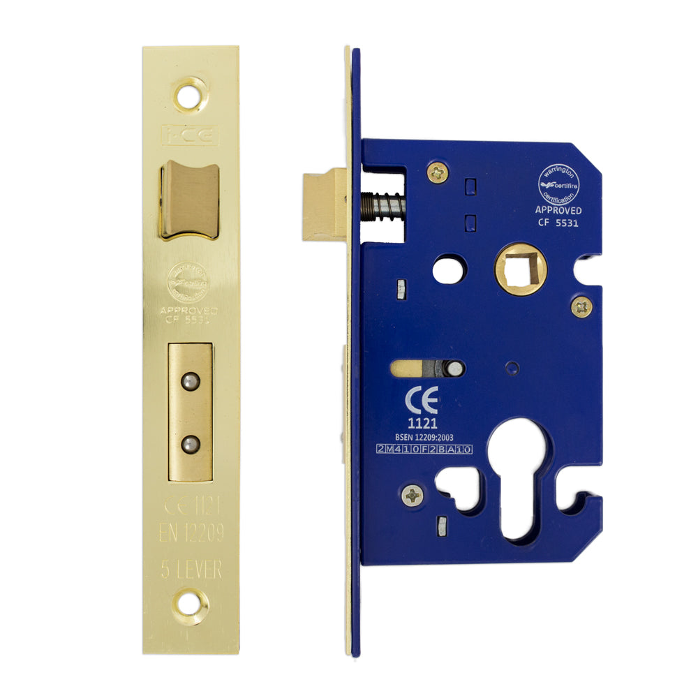 Euro Sash Lock Case 63mm CE Rated Electro Brass