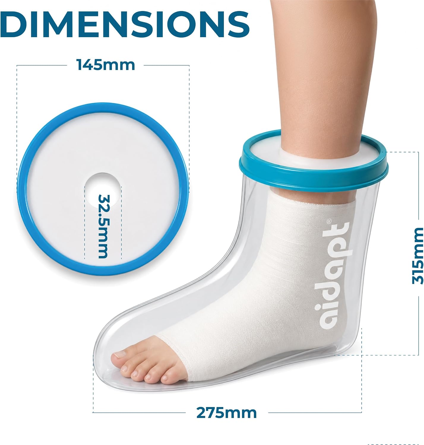 Aidapt Adult Waterproof Foot Protector for Casts & Dressings - VM201