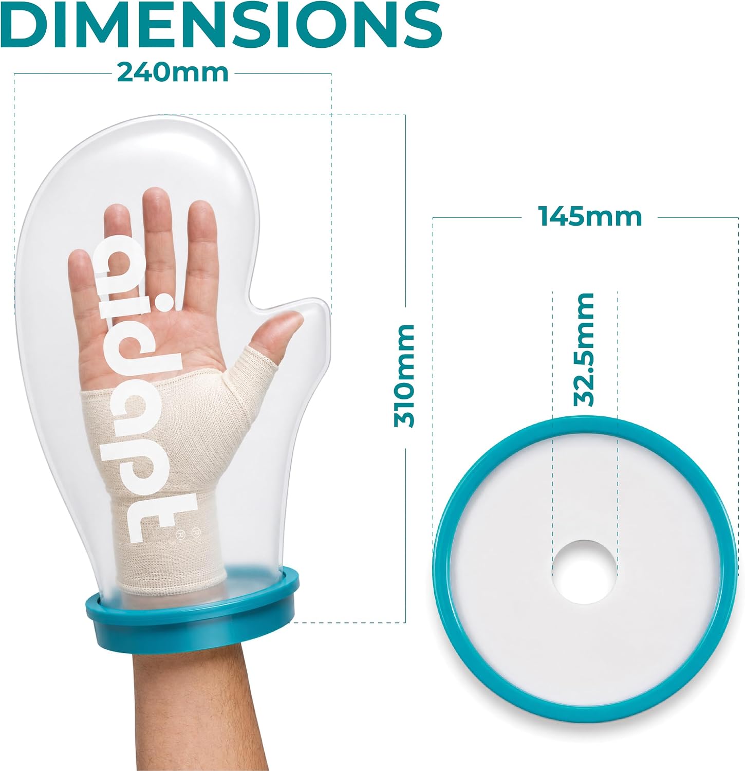 Aidapt Adult Waterproof Hand Protector for Casts & Dressings - VM200