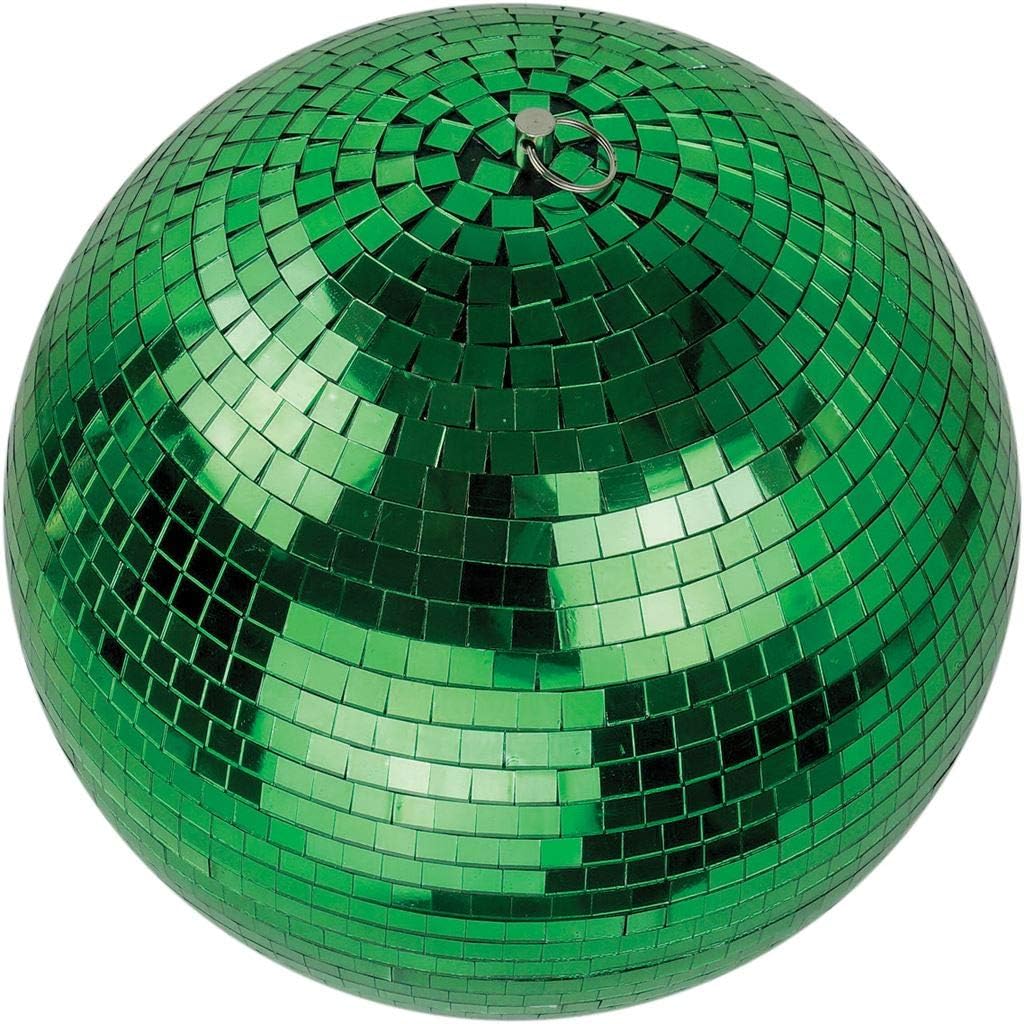 FX Lab Green Coloured Mirror Ball 12 Inch Disco Party Decoration - G007HF