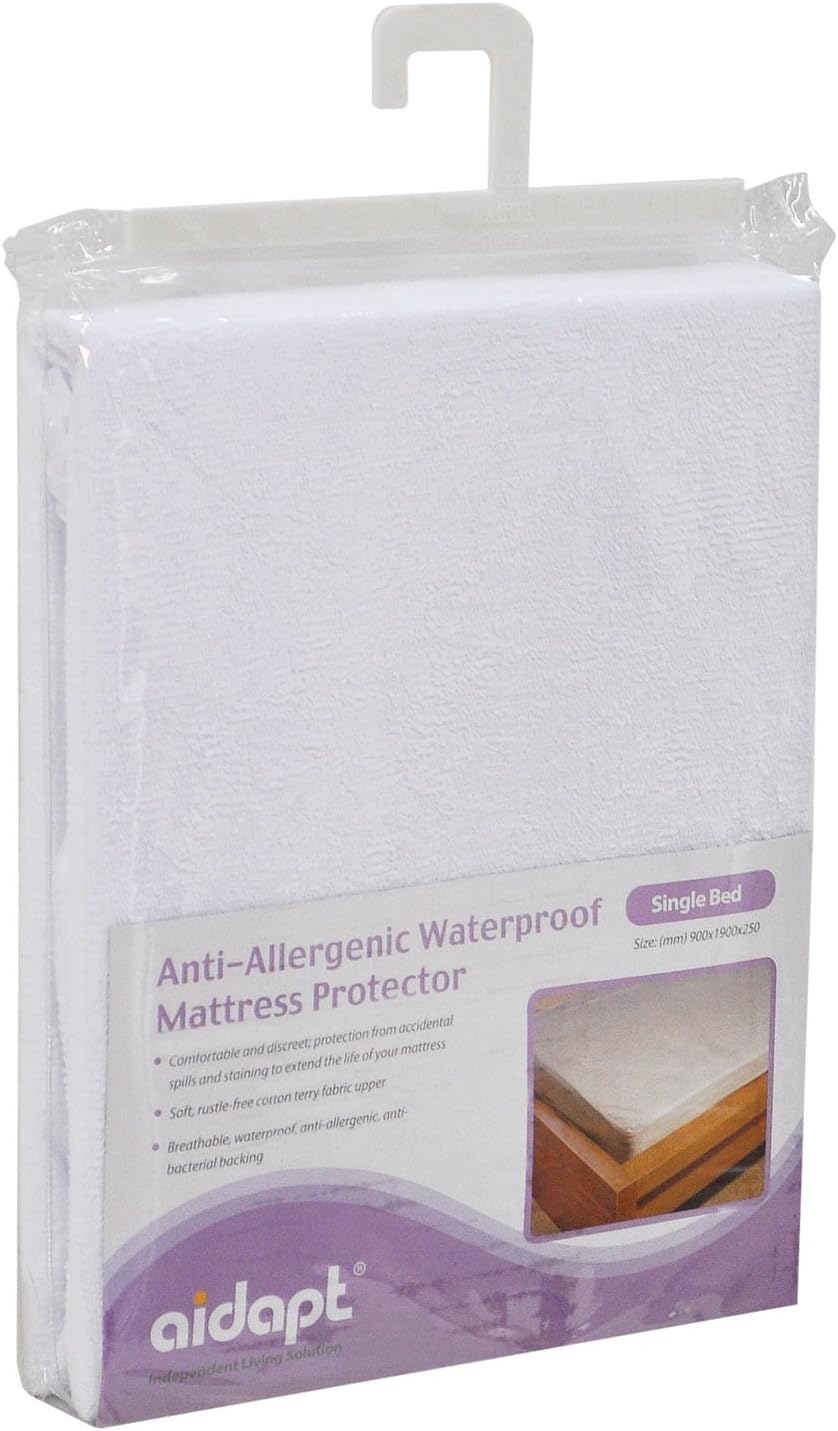 Aidapt Washable Rustle Free Single Bed Mattress Protector - VM850