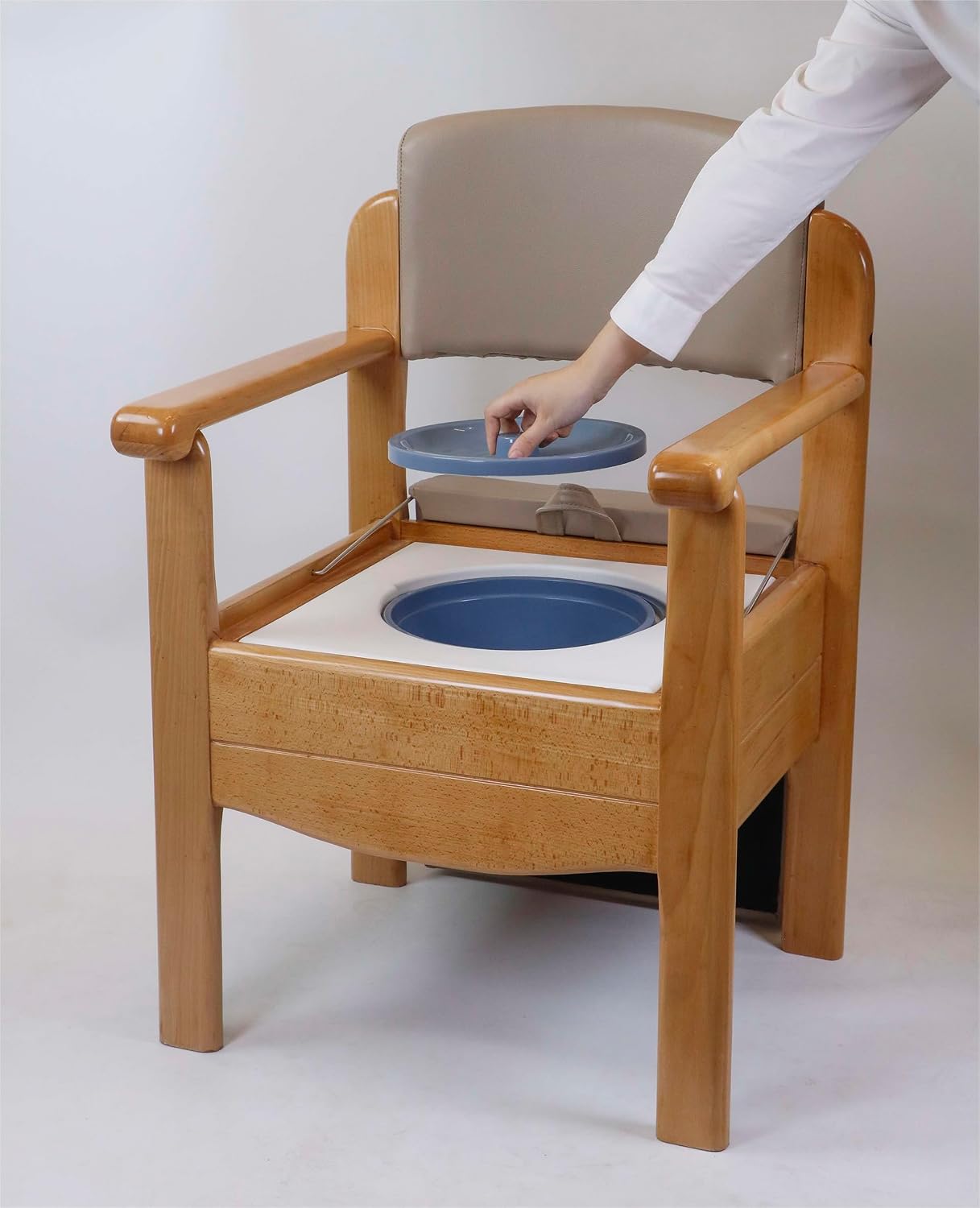 Luxury Wooden Commode Latte - VR253
