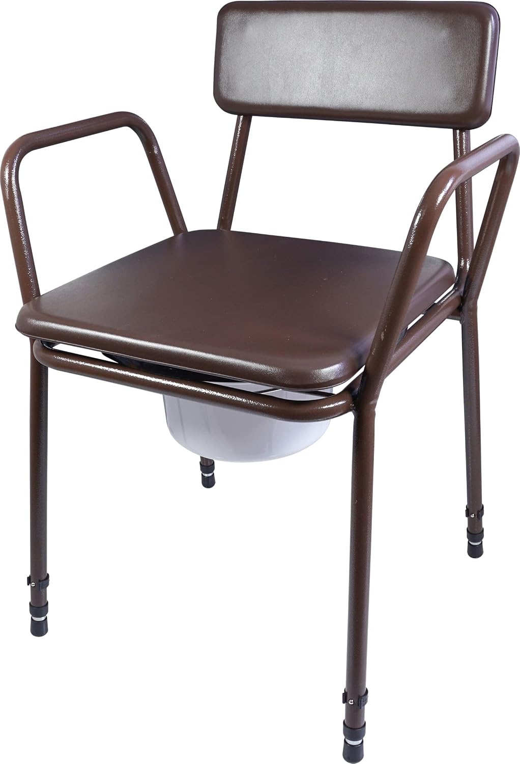 Aidapt Height Adjustable Stacking Commode Chair With Padded Back & Over Seat - VR161X