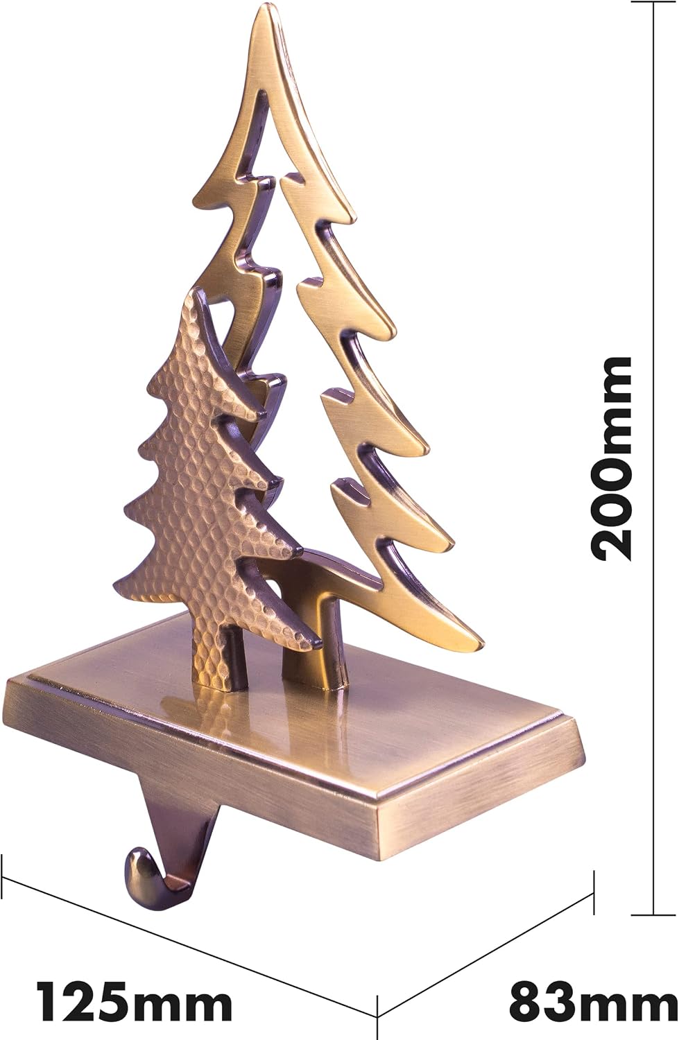 St Helens Home & Garden Gold Christmas Stocking Holders Set of 2 - GH9052