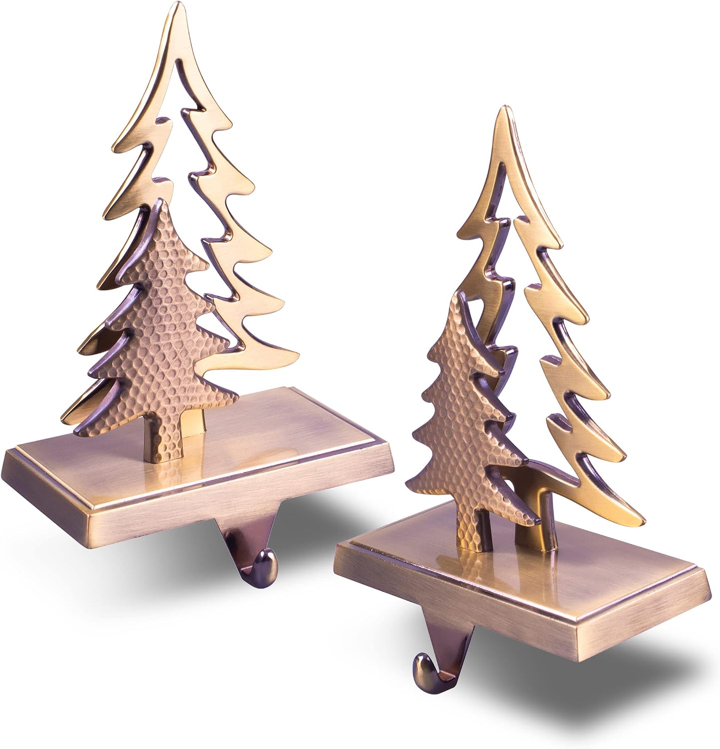 St Helens Home & Garden Gold Christmas Stocking Holders Set of 2 - GH9052
