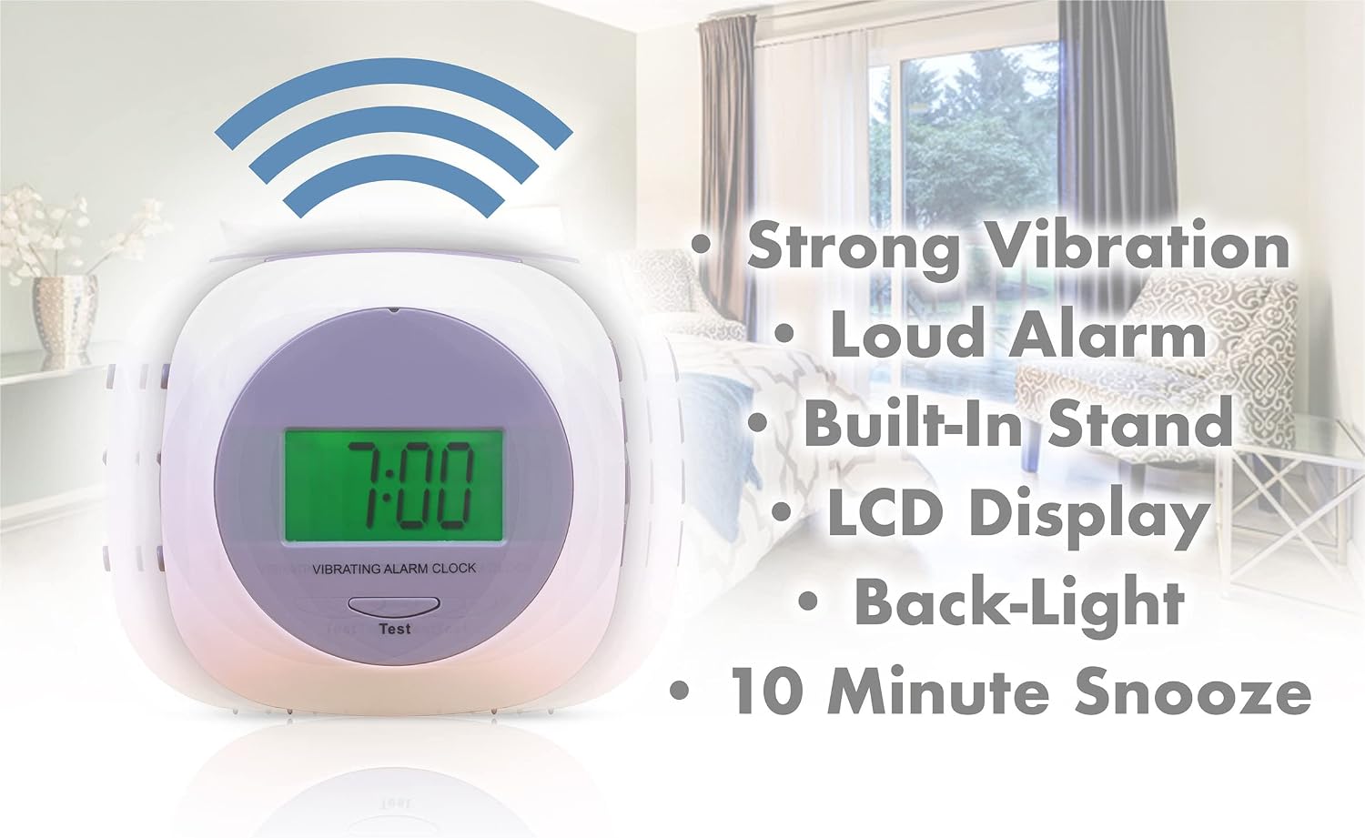 Aidapt Alarm Clock with Strong Under Pillow Vibrating Function - VM310A