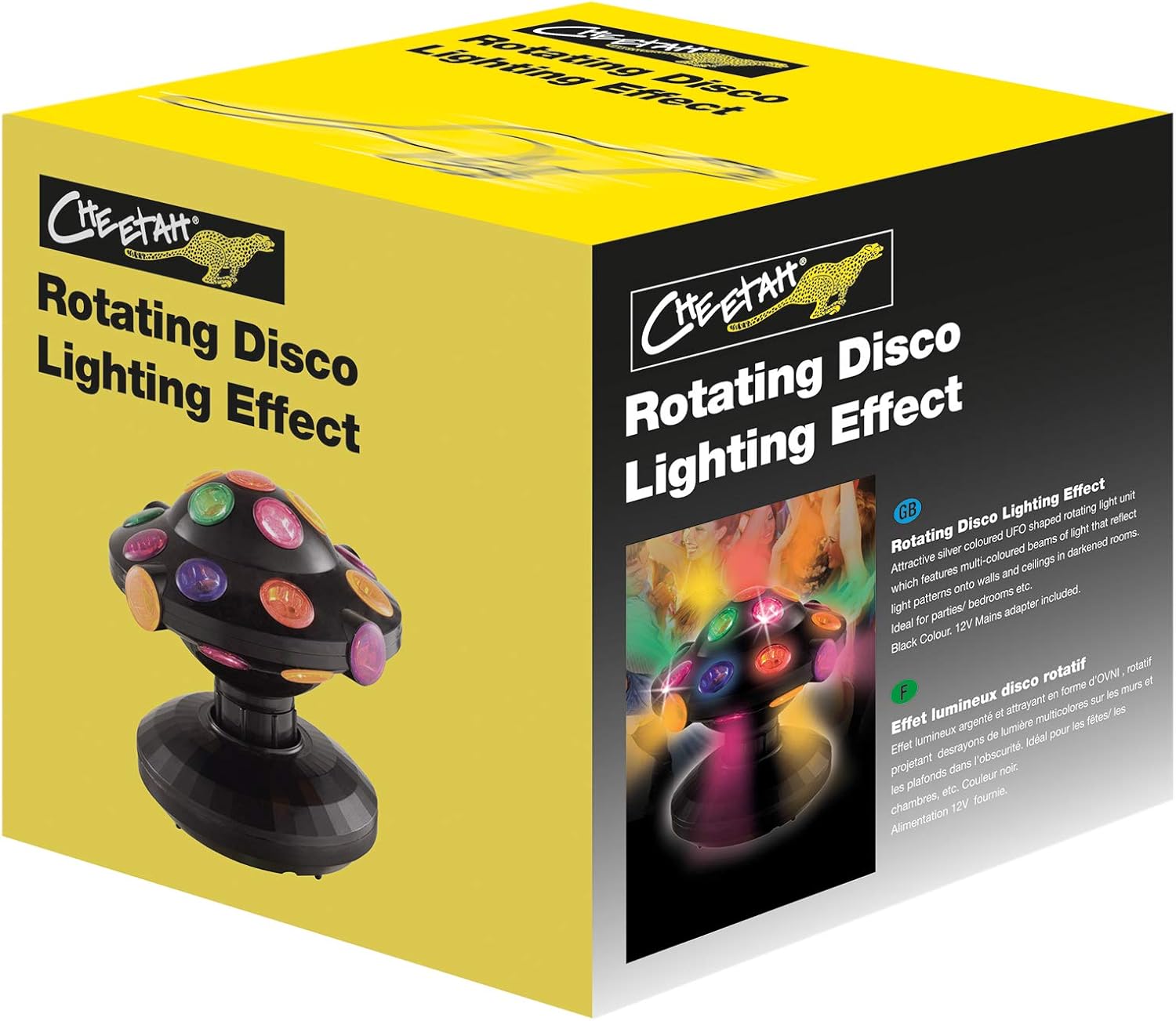 Square Cheetah 6 Inch Revolving Disco Ball - G017DA
