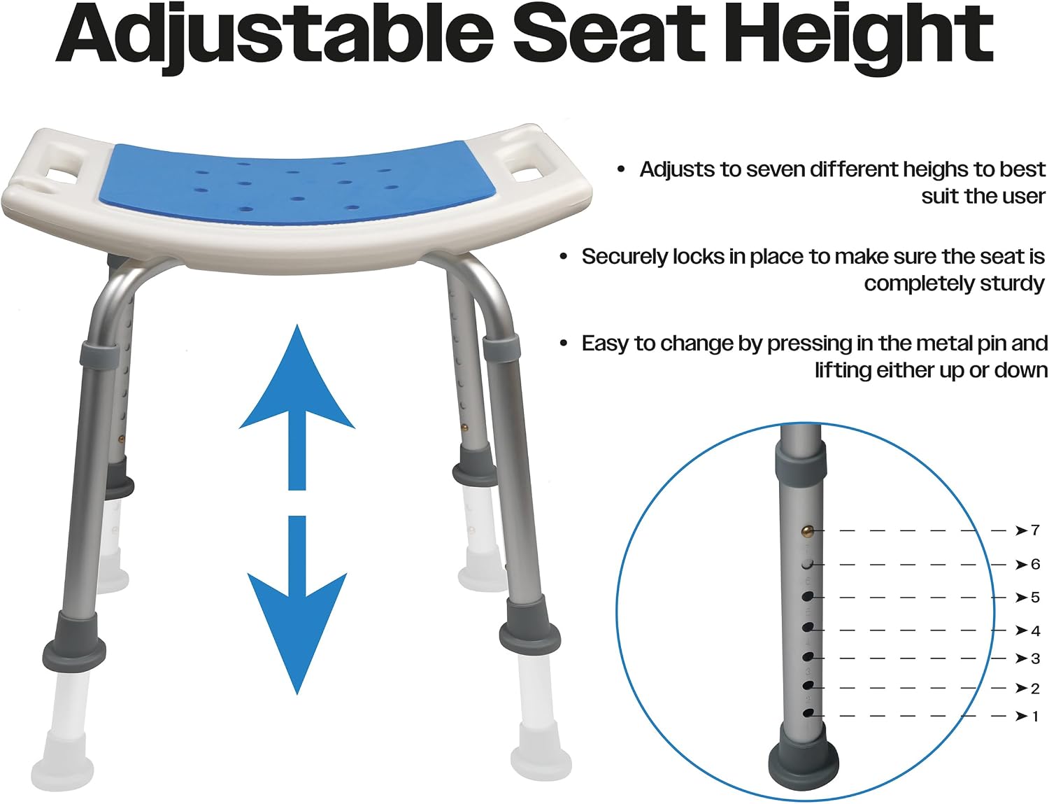 Shower Stool with Seat Padding - VB540BP