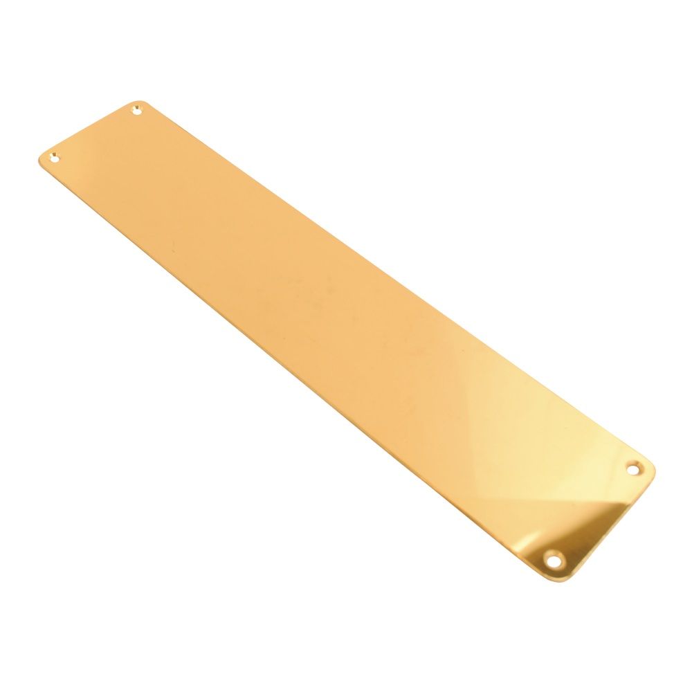 Finger Plate Plain Radius Corner Brass