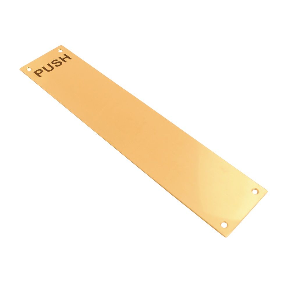 Finger Plate Screen Printed Push Brass