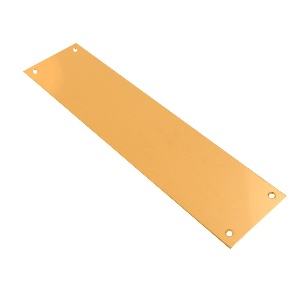 Finger Plate Sqaure Corners Brass