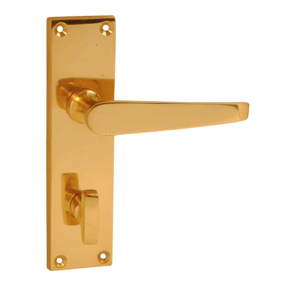 Vibe Victorian 150mm Straight Bathroom on Brass for Internal Doors