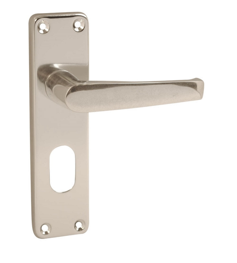 Vibe Stafford Lever Oval Lock on Polished Anodised Aluminium for Internal Doors