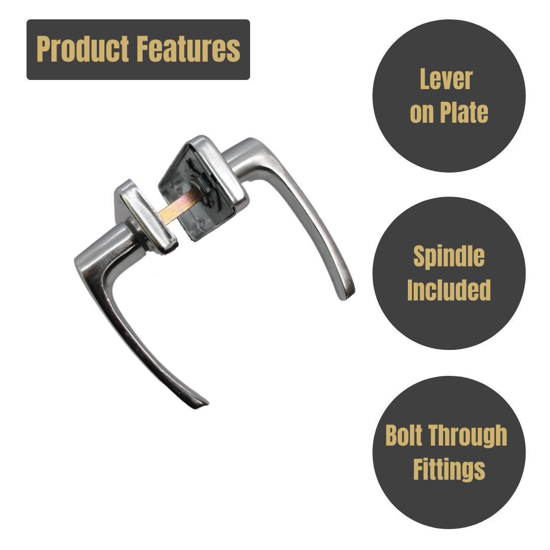 Vibe Stafford Door Handle on Polished Aluminium for Internal Doors