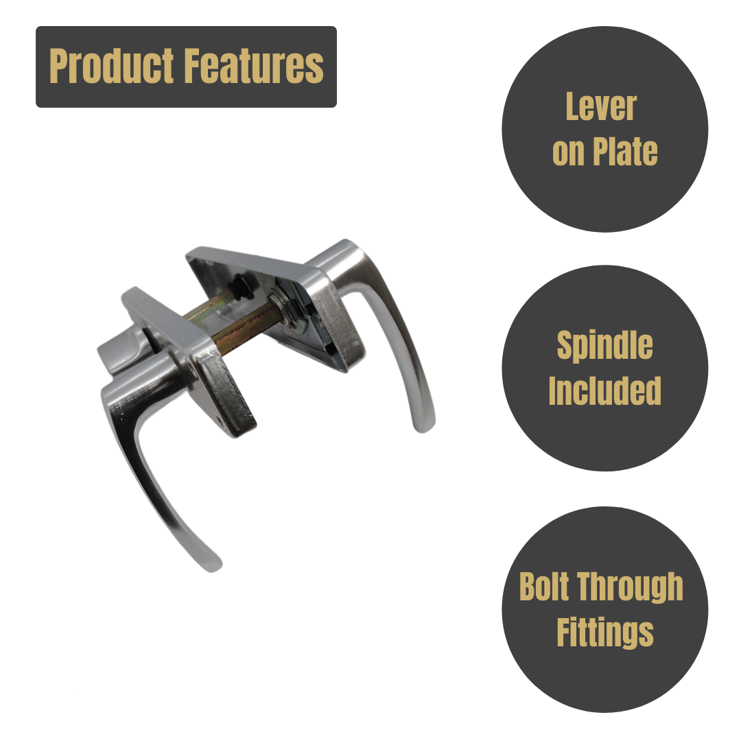 Vibe Stafford Bathroom Privacy Set on Polished Anodised Aluminium for Internal Doors