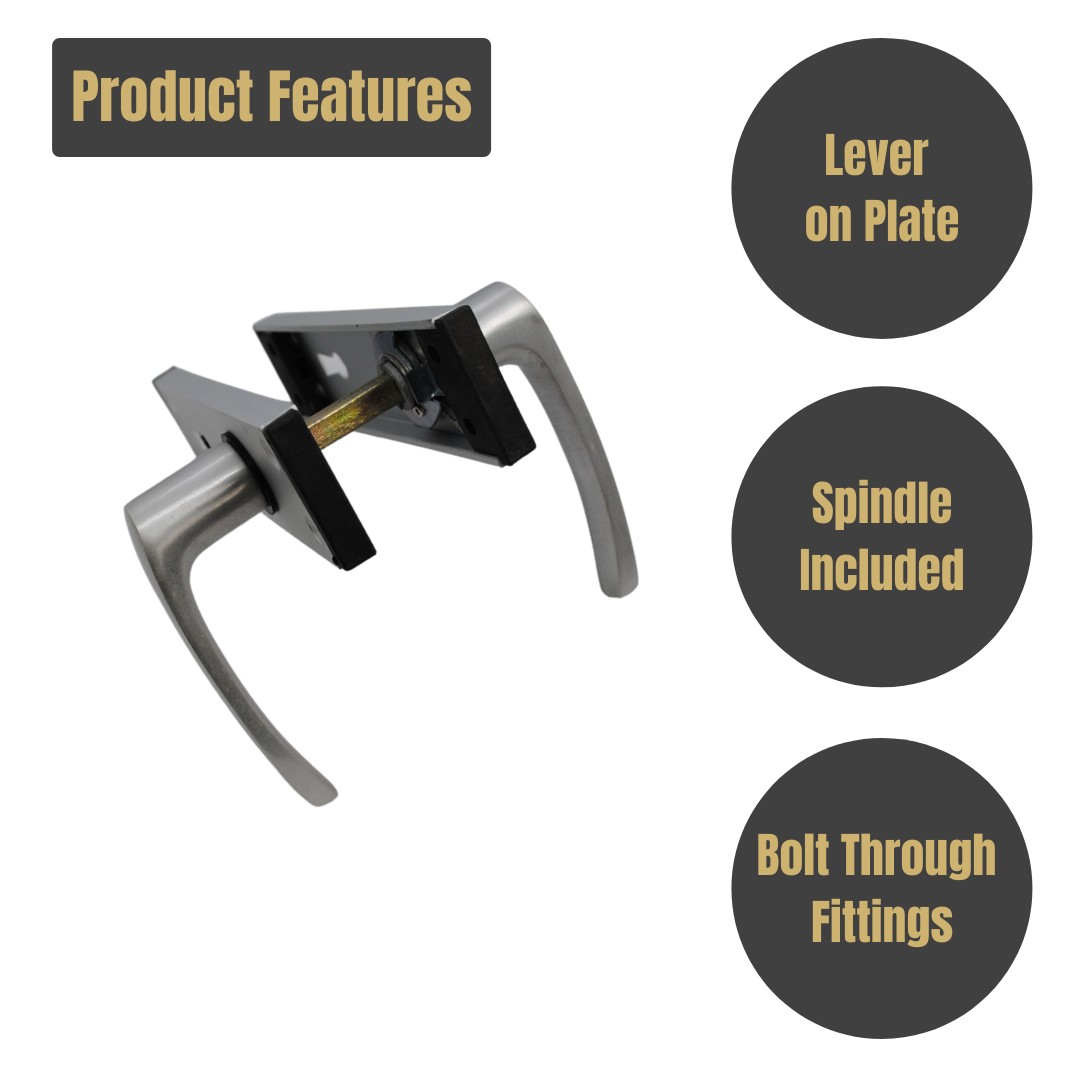 Vibe Seighford Lever Lock 150mm on Satin Anodised Aluminium for Internal Doors