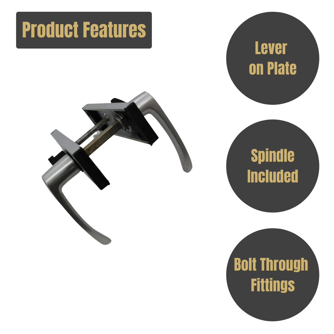 Vibe Seighford Lever Bathroom 150mm on Satin Anodised Aluminium for Internal Doors