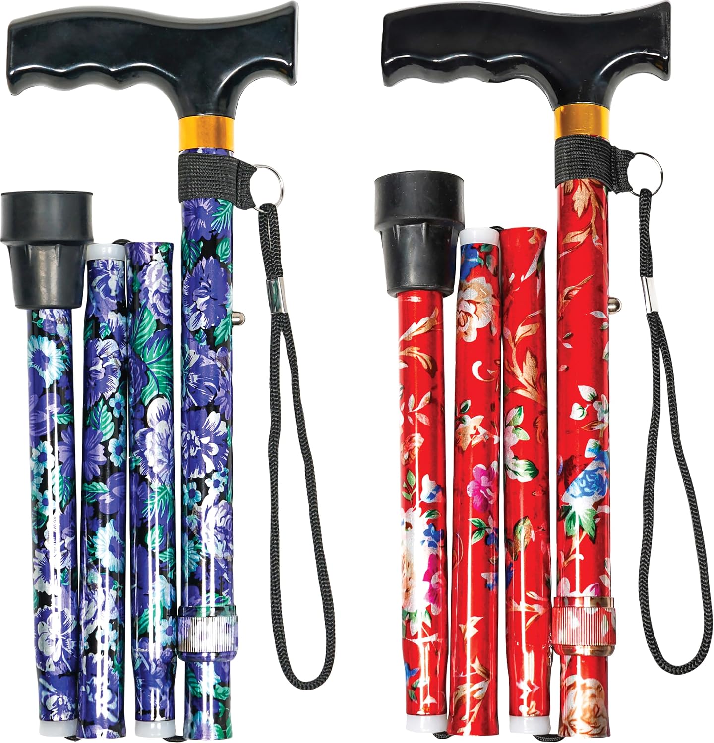 2 Pack Floral Folding Walking Sticks - VP155FG