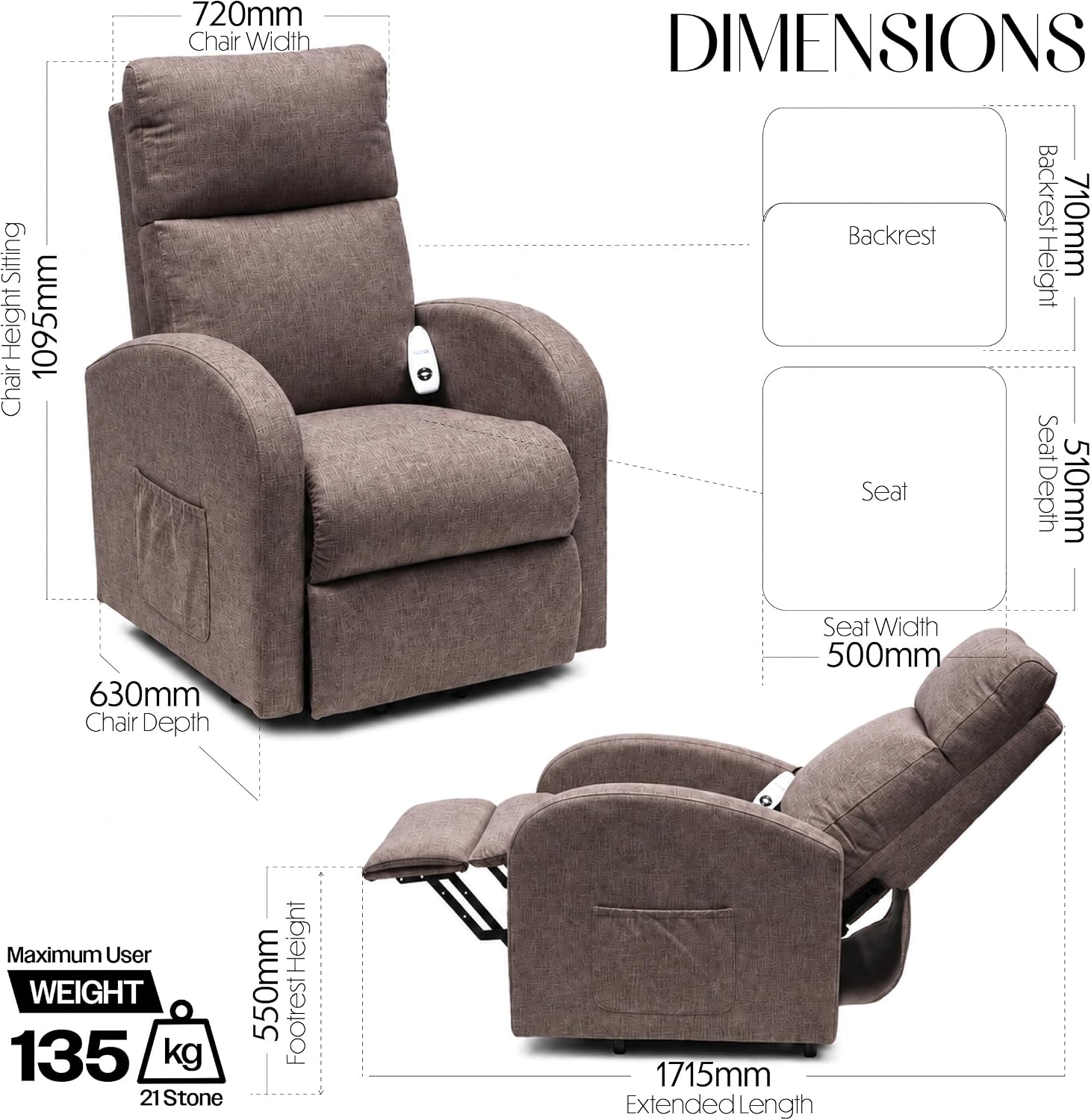 Cansfield Rise and Recliner Chair