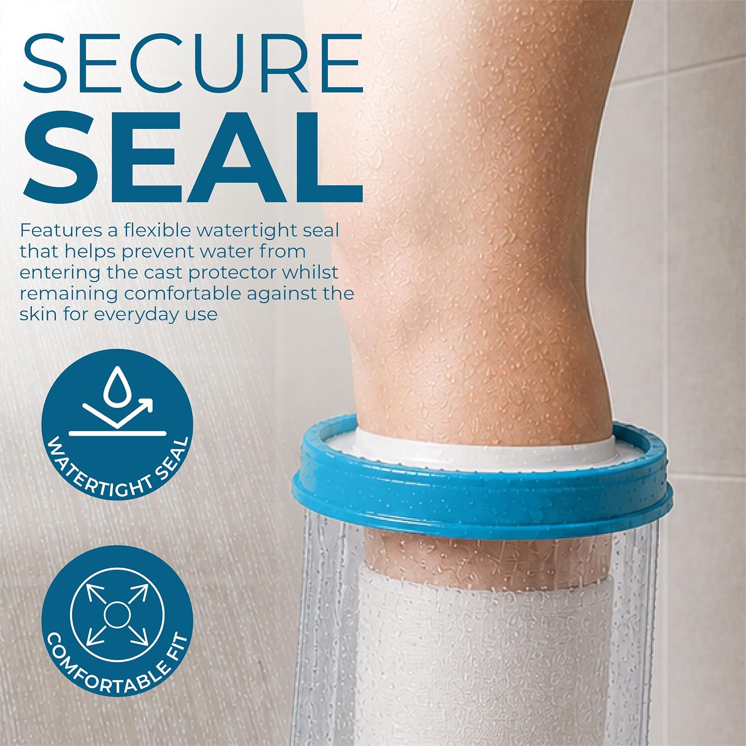 Aidapt Adult Waterproof Short Leg Protector for Casts & Dressings - VM201S