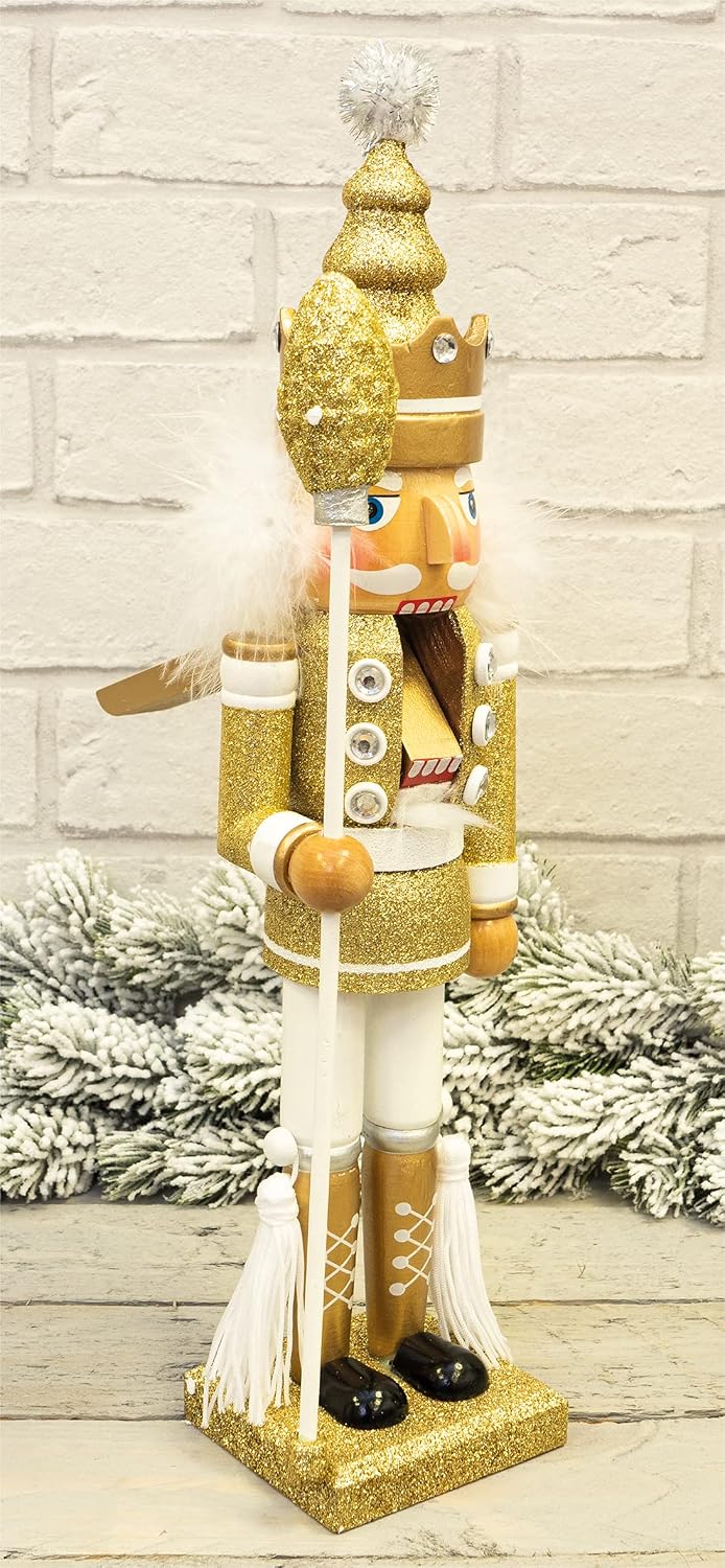 St Helens Home & Garden Nutcracker with Staff Christmas Decoration 40cm - GH981B